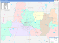 Craighead County Wall Map Color Cast Style