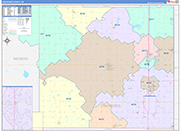 Crawford Wall Map Color Cast Style