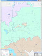 Crawford County Wall Map Color Cast Style