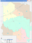 Crawford County Wall Map Color Cast Style