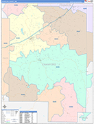 Crawford County Wall Map Color Cast Style