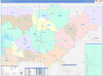 Crawford County Wall Map Color Cast Style