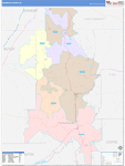 Crenshaw County Wall Map Color Cast Style