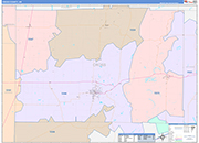 Cross Wall Map Color Cast Style