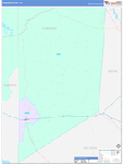 Culberson County Wall Map Color Cast Style