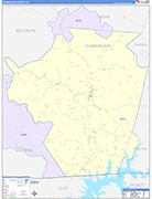 Cumberland Wall Map Color Cast Style