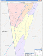 Dade Wall Map Color Cast Style