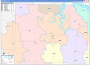 Dade Wall Map Color Cast Style