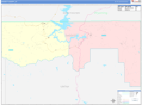 Daggett County Wall Map Color Cast Style