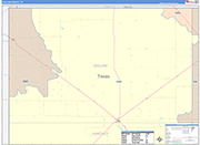 Dallam Wall Map Color Cast Style