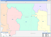 Daniels Wall Map Color Cast Style