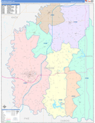 Daviess Wall Map Color Cast Style