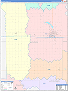 Davison Wall Map Color Cast Style