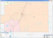 DeSoto County Wall Map Color Cast Style