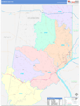 Dearborn County Wall Map Color Cast Style