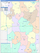 Dekalb County Wall Map Color Cast Style
