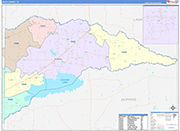 Delta County Wall Map Color Cast Style