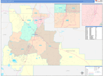 Deschutes County Wall Map Color Cast Style