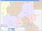 Dodge County Wall Map Color Cast Style