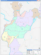 Douglas Wall Map Color Cast Style