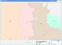 Dundy County Wall Map Color Cast Style