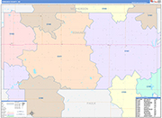 Edmunds Wall Map Color Cast Style