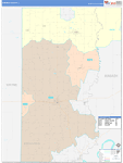 Edwards County Wall Map Color Cast Style