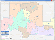 Elk Wall Map Color Cast Style