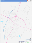 Emporia County Wall Map Color Cast Style
