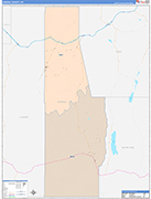 Eureka County Wall Map Color Cast Style