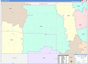 Faulk Wall Map Color Cast Style