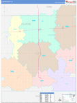 Fillmore County Wall Map Color Cast Style