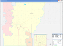 Finney County Wall Map Color Cast Style
