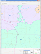 Floyd County Wall Map Color Cast Style