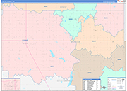 Foster Wall Map Color Cast Style