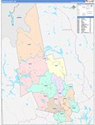 Franklin Wall Map Color Cast Style