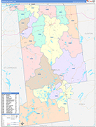 Franklin Wall Map Color Cast Style