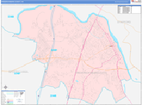 Fredericksburg County Wall Map Color Cast Style