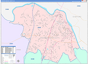 Fredericksburg County Wall Map Color Cast Style