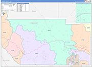 Fremont Wall Map Color Cast Style