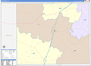 Frio County Wall Map Color Cast Style