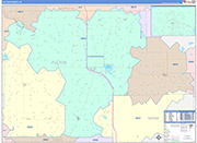 Fulton Wall Map Color Cast Style