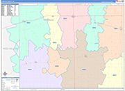 Furnas County Wall Map Color Cast Style