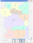 Gage County Wall Map Color Cast Style