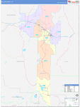 Gallatin County Wall Map Color Cast Style