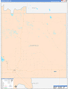 Garfield County Wall Map Color Cast Style