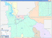 Geary County Wall Map Color Cast Style