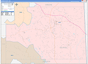 George County Wall Map Color Cast Style