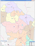 Gibson Wall Map Color Cast Style