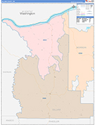 Gilliam County Wall Map Color Cast Style